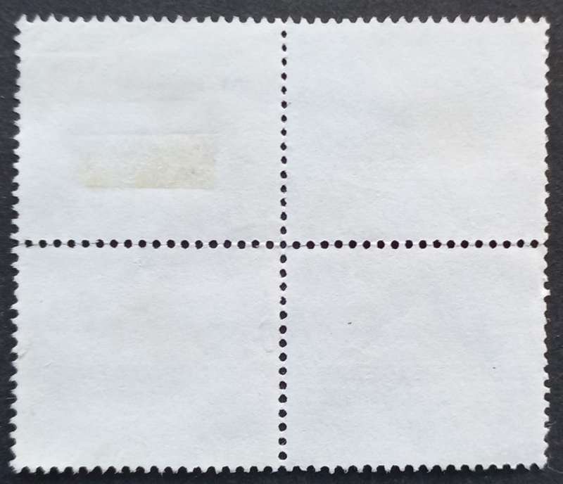 **R1 START** RHODSIA - 1966 `INDEPENDENCE` - 1/2d MAIZE - BLOCK OF 4 - USED