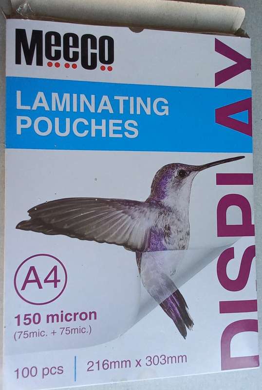 LAMINATING POUCHES - A4 - 150 MICRON (75+75)
