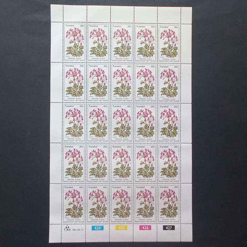 Transkei - 1981 Medicinal Plants - Full Set of Full Sheets of 25 - Unused