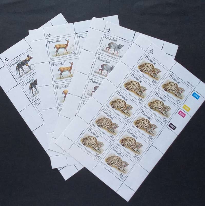 Transkei - 1988 Endangered and Protected Animals - Full Set of Sheetlets of 10 - MNH