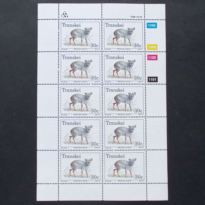 Transkei - 1988 Endangered and Protected Animals - Full Set of Sheetlets of 10 - MNH
