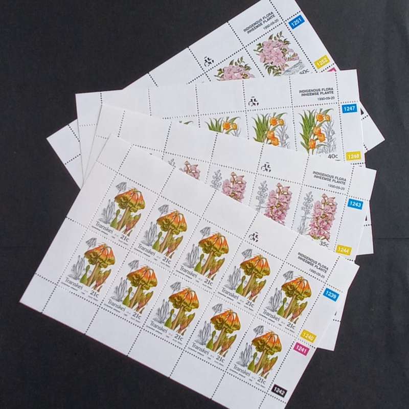 Transkei - 1990 Indigenous Flora - Full Set of Sheetlets of 10 - MNH