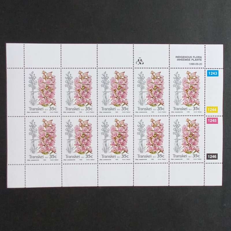 Transkei - 1990 Indigenous Flora - Full Set of Sheetlets of 10 - MNH