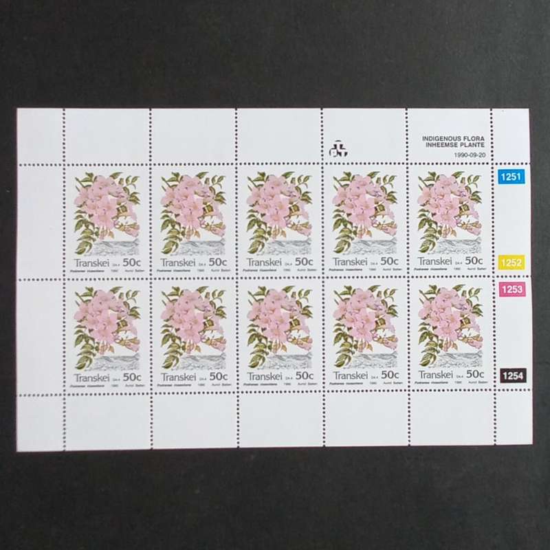 Transkei - 1990 Indigenous Flora - Full Set of Sheetlets of 10 - MNH