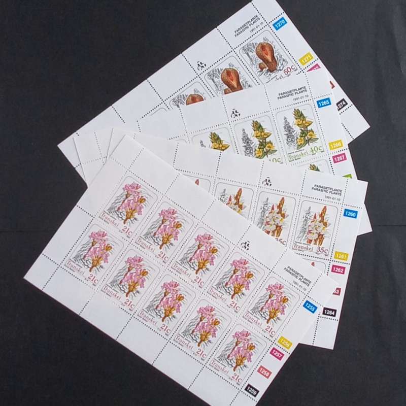 Transkei - 1991 Parasitic Plants - Full Set of Sheetlets of 10 - MNH