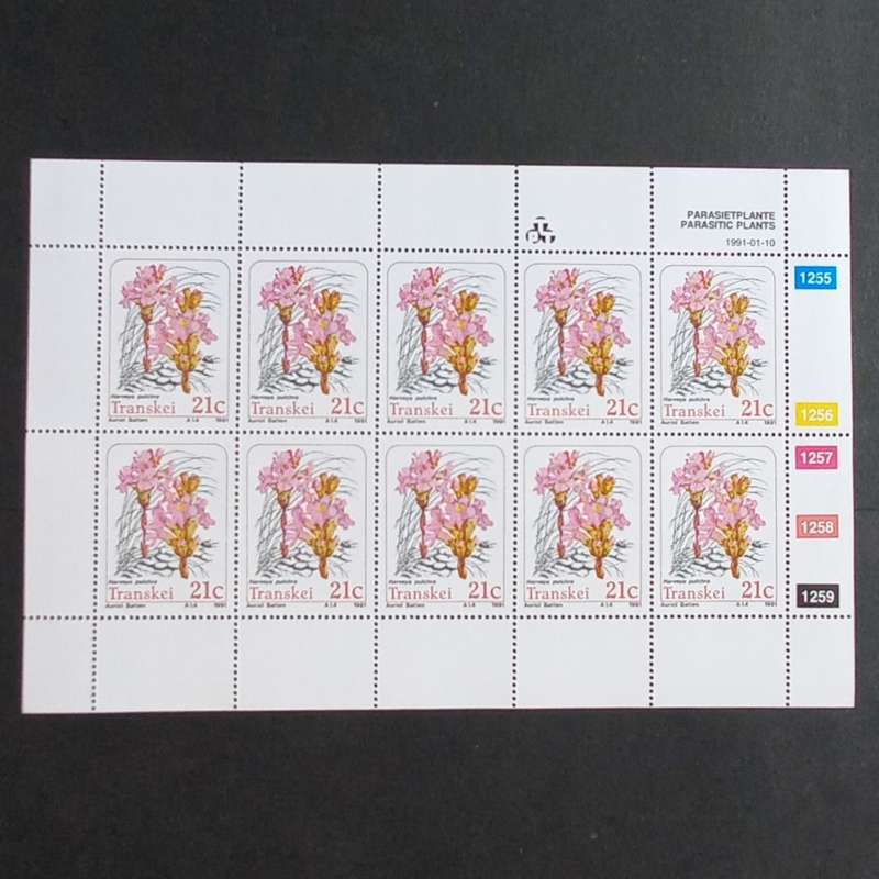 Transkei - 1991 Parasitic Plants - Full Set of Sheetlets of 10 - MNH