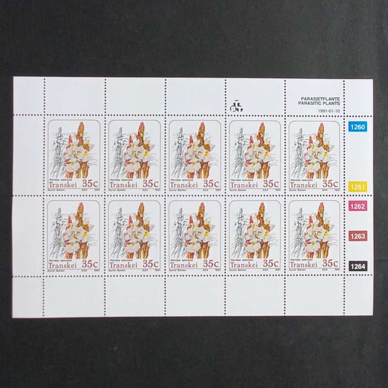 Transkei - 1991 Parasitic Plants - Full Set of Sheetlets of 10 - MNH