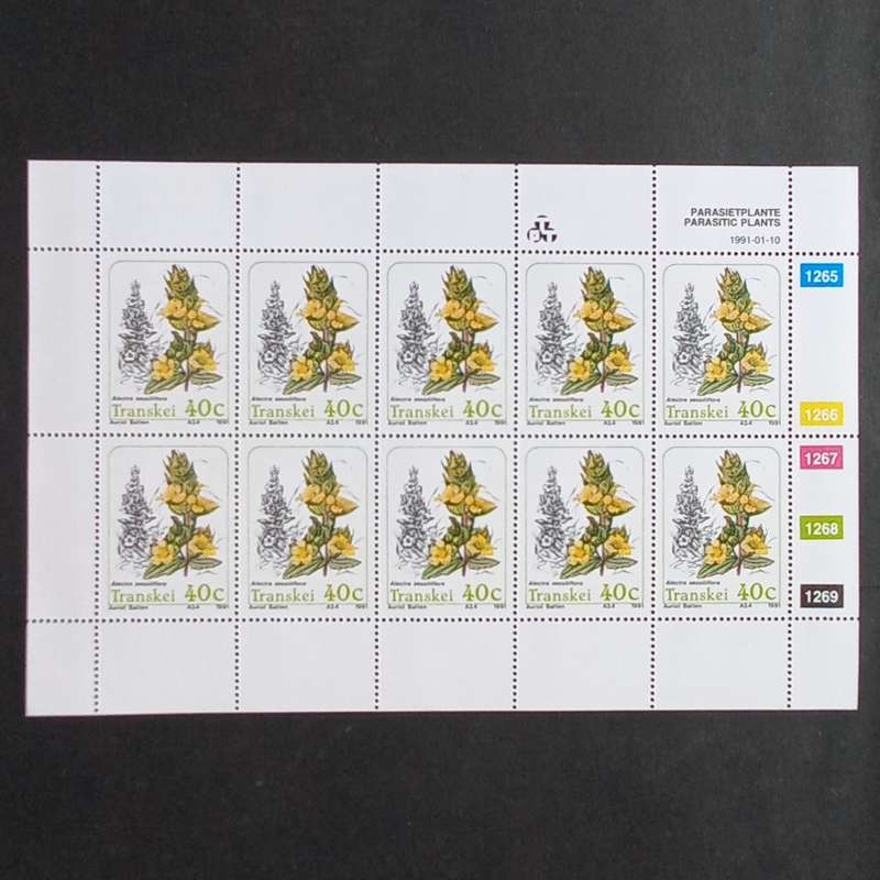 Transkei - 1991 Parasitic Plants - Full Set of Sheetlets of 10 - MNH