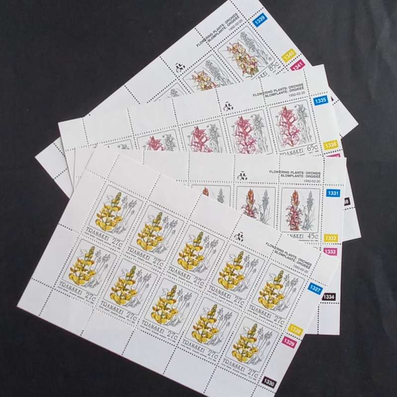 Transkei - 1992 Orchids - Full Set of Sheetlets of 10 - MNH