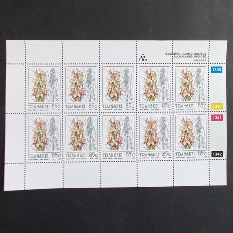 Transkei - 1992 Orchids - Full Set of Sheetlets of 10 - MNH