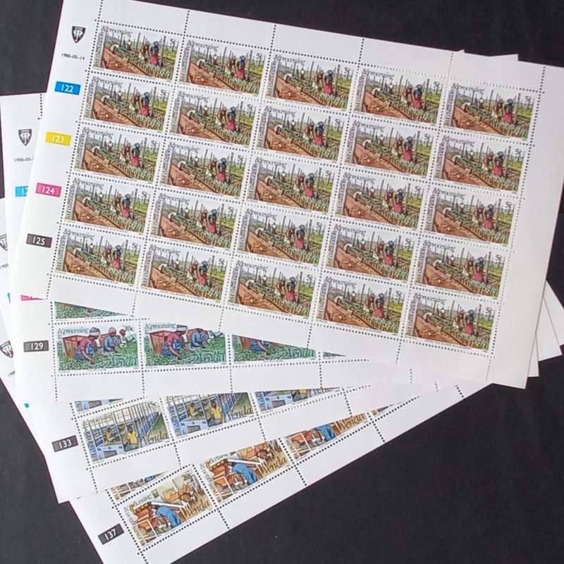 Venda - 1980 Tea Cultivation - Full Set of Full Sheets of 25 - Unused