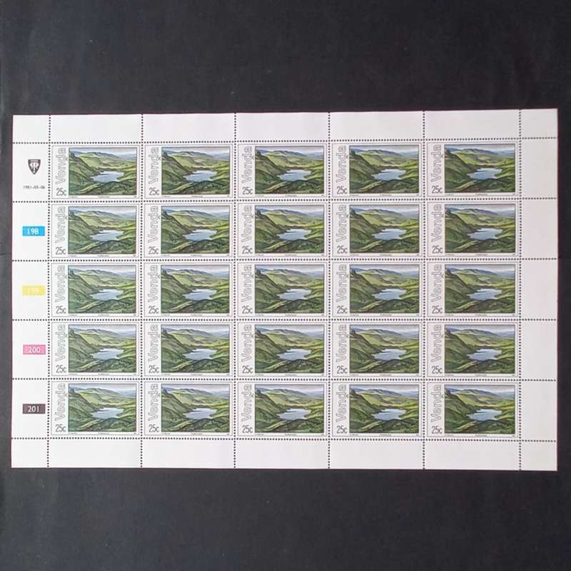 Venda - 1981 Lakes & Waterfalls - Full Set of Full Sheets of 25 - Unused