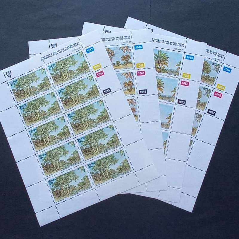 Venda - 1991 Indigenous Trees - Full Set of Sheetlets of 10 - MNH
