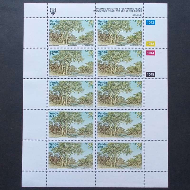 Venda - 1991 Indigenous Trees - Full Set of Sheetlets of 10 - MNH