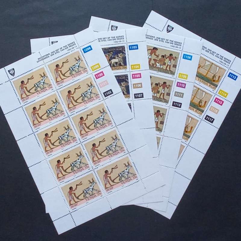 Venda - 1992 Inventions (2nd Issue) - Full Set of Sheetlets of 10 - MNH
