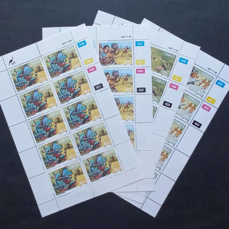 Ciskei - 1987 Folklore. Sikulume - Full Set of Sheetlets of 10 - MNH