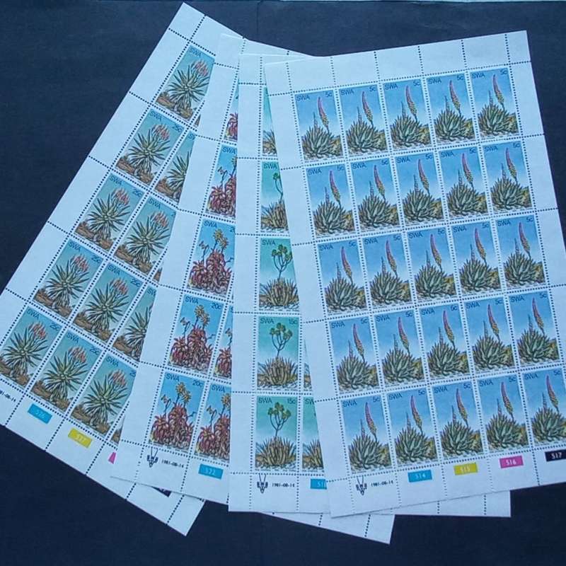 SWA - 1981 Aloes - Full Set of Full Sheets of 25 - MNH
