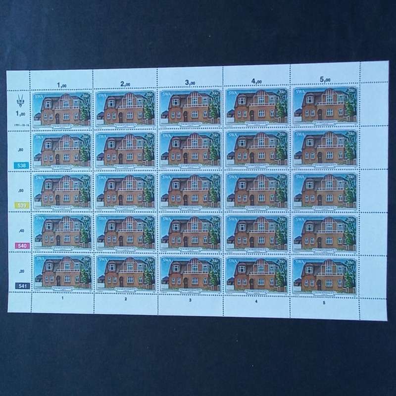 SWA - 1981 Luderitz Buildings - Full Set of Full Sheets of 25 - MNH