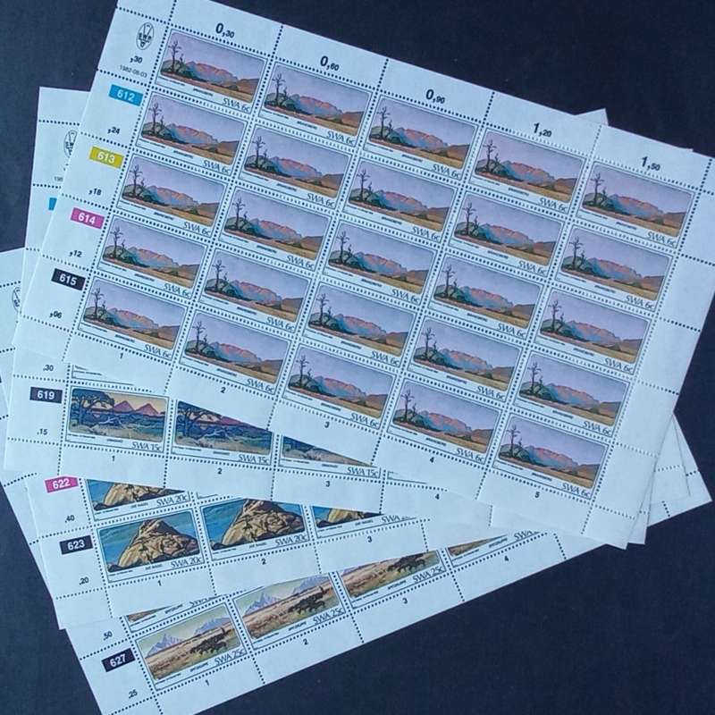 SWA - 1982 Mountains of S.W.A. - Full Set of Full Sheets of 25 - MNH
