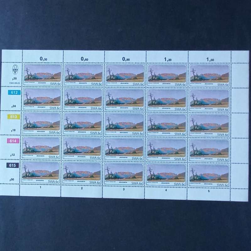 SWA - 1982 Mountains of S.W.A. - Full Set of Full Sheets of 25 - MNH