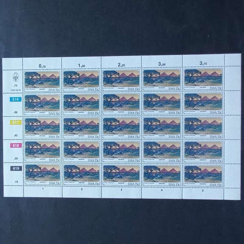 SWA - 1982 Mountains of S.W.A. - Full Set of Full Sheets of 25 - MNH