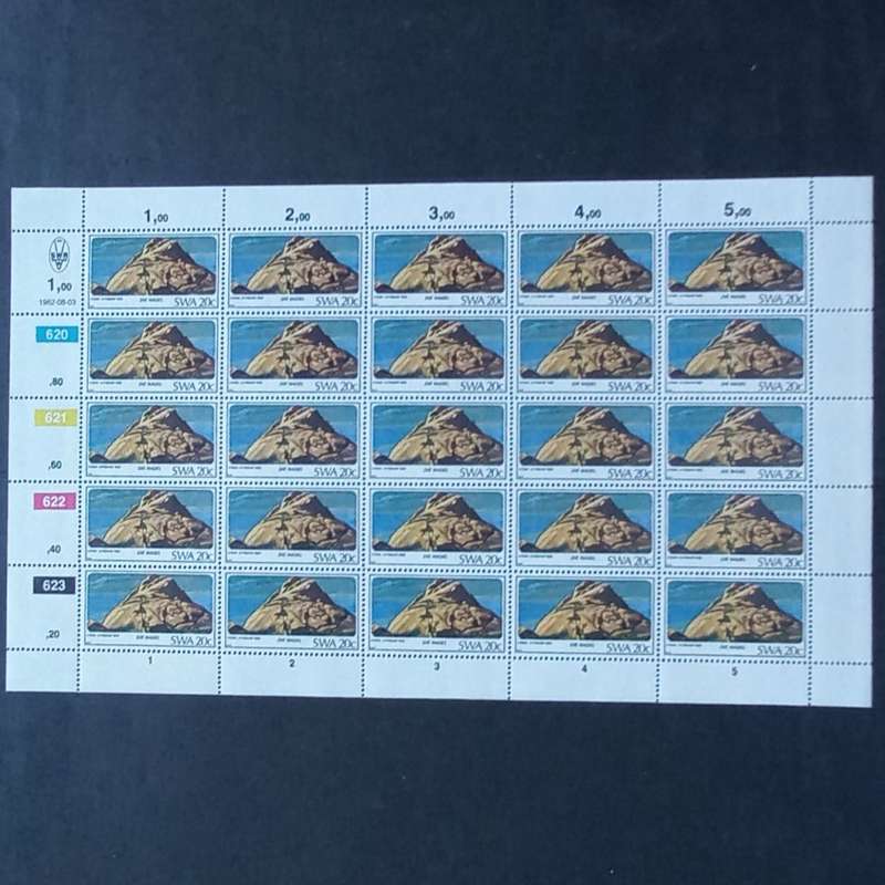 SWA - 1982 Mountains of S.W.A. - Full Set of Full Sheets of 25 - MNH