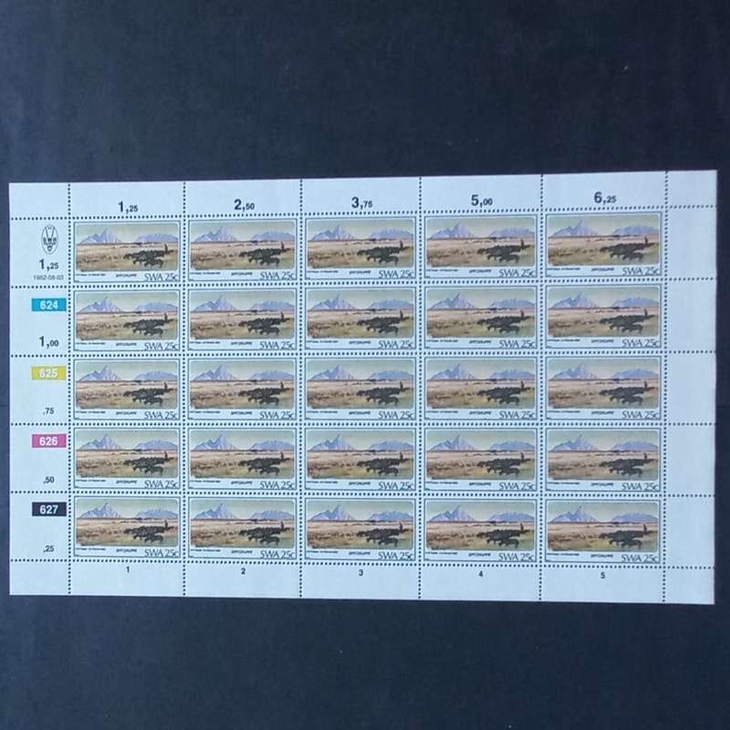 SWA - 1982 Mountains of S.W.A. - Full Set of Full Sheets of 25 - MNH