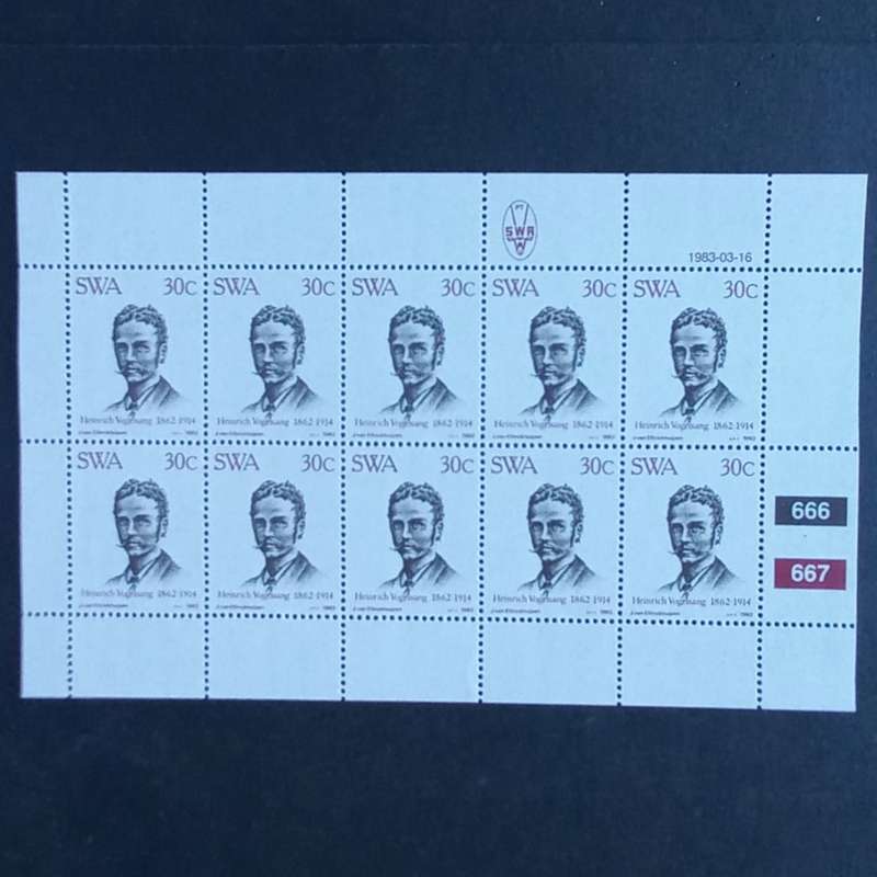 SWA - 1983 Centenary of Luderitz - Full Set of Sheetlets of 10 - MNH