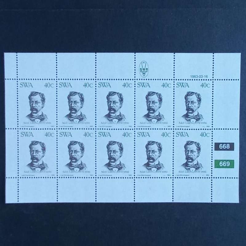 SWA - 1983 Centenary of Luderitz - Full Set of Sheetlets of 10 - MNH