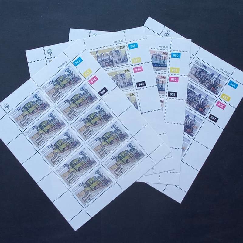 SWA - 1985 Railway Locomotives - Full Set of Sheetlets of 10 - MNH