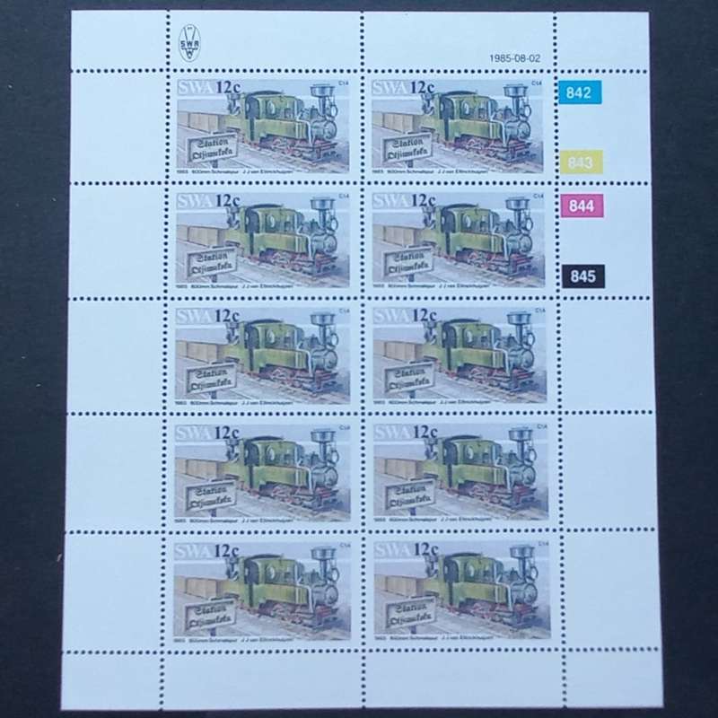 SWA - 1985 Railway Locomotives - Full Set of Sheetlets of 10 - MNH