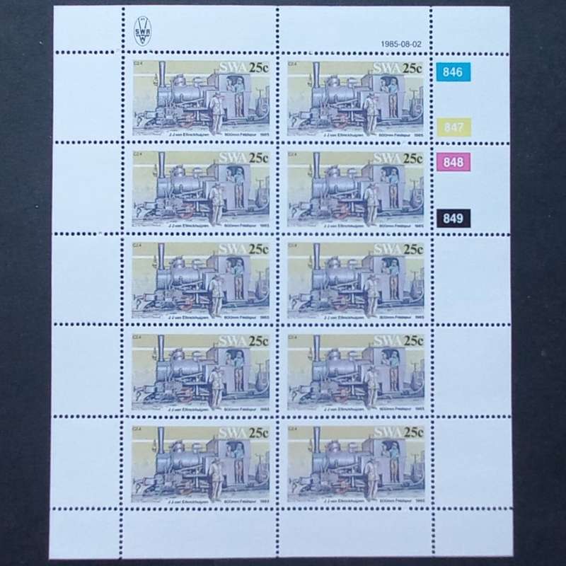 SWA - 1985 Railway Locomotives - Full Set of Sheetlets of 10 - MNH