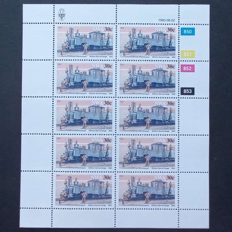SWA - 1985 Railway Locomotives - Full Set of Sheetlets of 10 - MNH