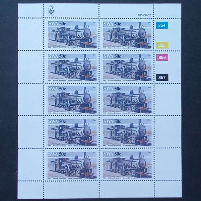 SWA - 1985 Railway Locomotives - Full Set of Sheetlets of 10 - MNH