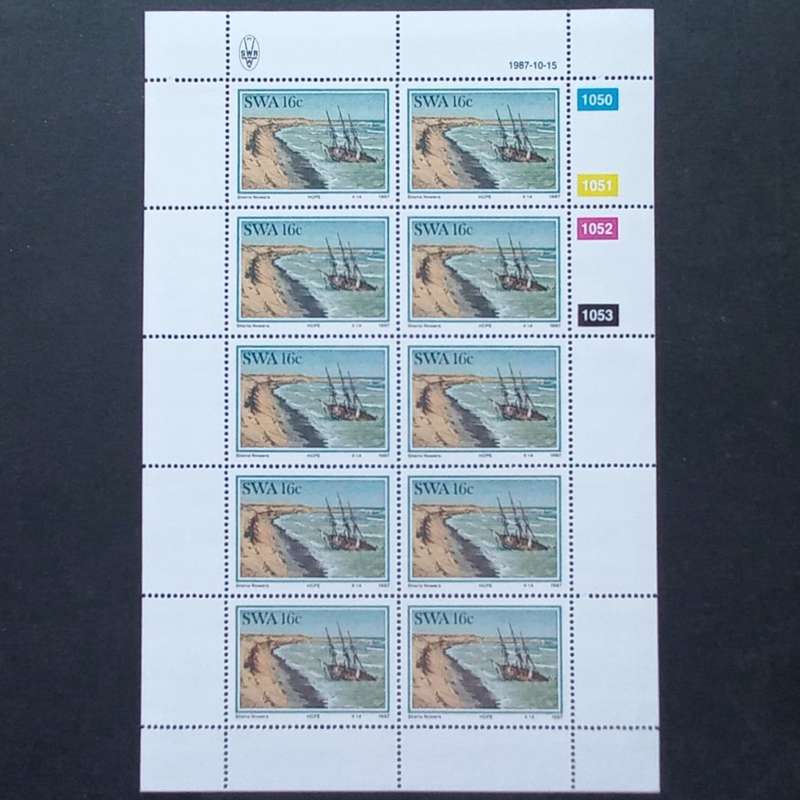 SWA - 1987 Shipwrecks - Full Set of Sheetlets of 10 - MNH