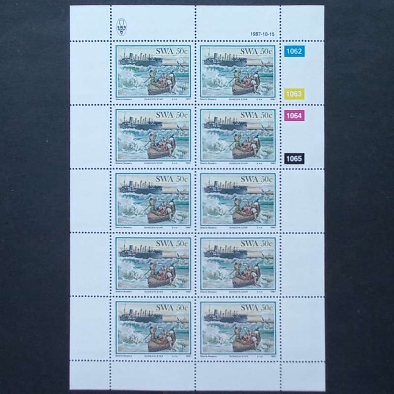 SWA - 1987 Shipwrecks - Full Set of Sheetlets of 10 - MNH