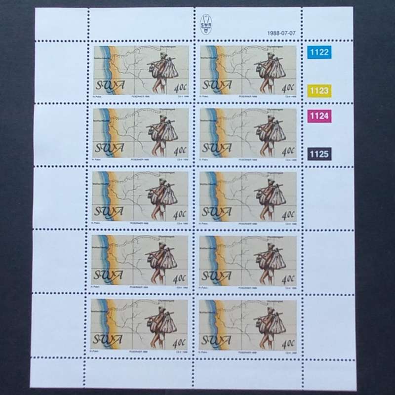 SWA - 1988 Centenary of Postal Services - Full Set of Sheetlets of 10 - MNH