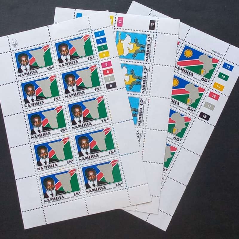 Namibia - 1990 Independence - Full Set of Sheetlets of 10 - MNH
