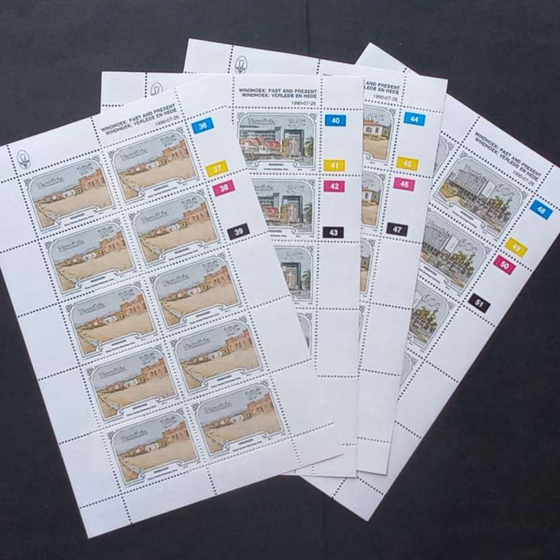 Namibia - 1990 Windhoek. Past & Present - Full Set of Sheetlets of 10 - MNH