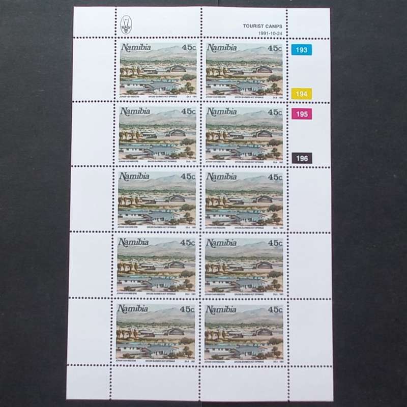Namibia - 1991 Tourist Camps - Full Set of Sheetlets of 10 - MNH