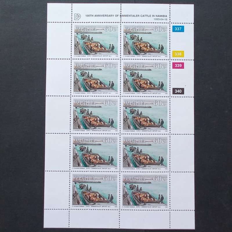 Namibia - 1993 Simmentaler Cattle - Full Set of Sheetlets of 10 - MNH