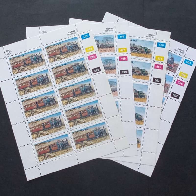 Namibia - 1994 Steam Locomotives - Full Set of Sheetlets of 10 - Unused