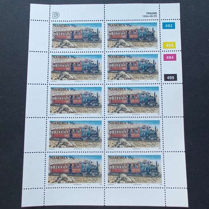 Namibia - 1994 Steam Locomotives - Full Set of Sheetlets of 10 - Unused