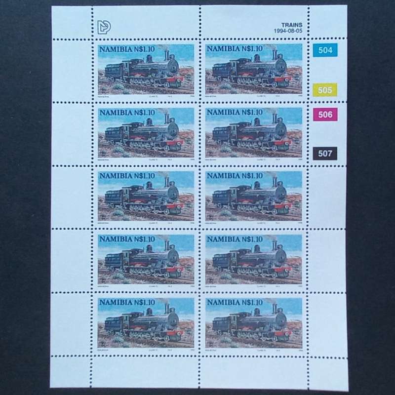 Namibia - 1994 Steam Locomotives - Full Set of Sheetlets of 10 - Unused