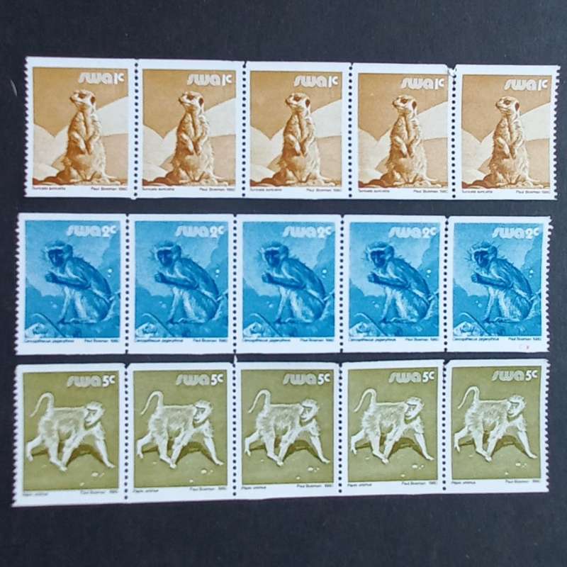 SWA - 1980 3rd Decimal Defin Issue - Full Set of Controls + Coil Strips - MNH