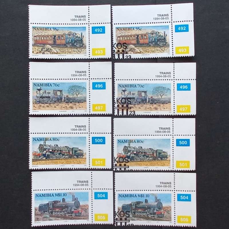 Namibia - 1994 Steam Locomotives - 2 x Full Set of Singles - MNH/CTO