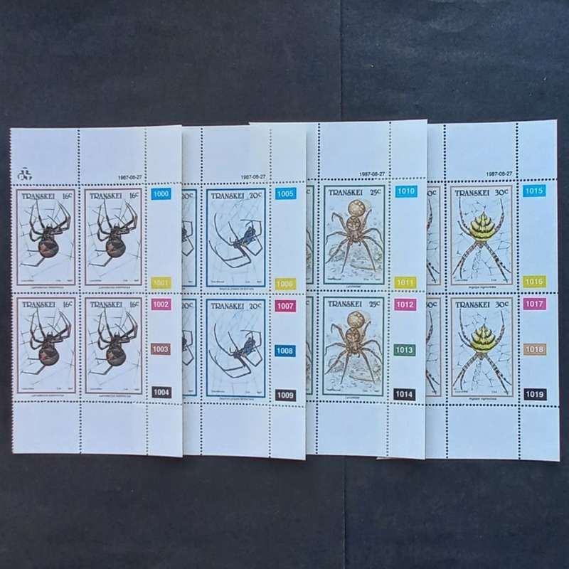 Transkei - 1987 Spiders - Full Set of Controls - MNH
