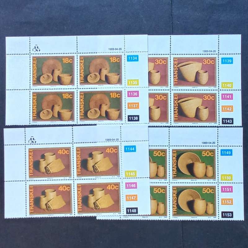 Transkei - 1989 Weaving and Basketry - Full Set of Controls - Unused
