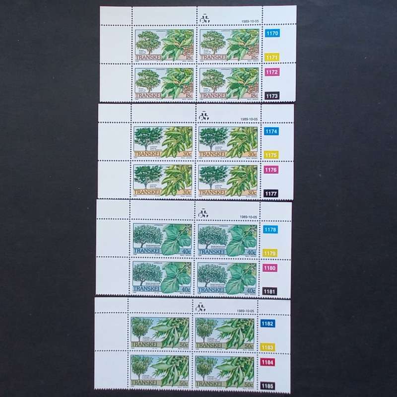 Transkei - 1989 Indigenous Trees - Full Set of Controls - MNH