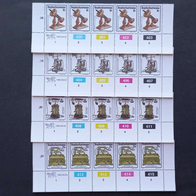 Bop - 1982 History of the Telephone (2nd Series) - Full Set of Controls - MNH